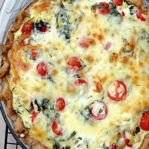 Quiche cu rosii si porumb proaspat